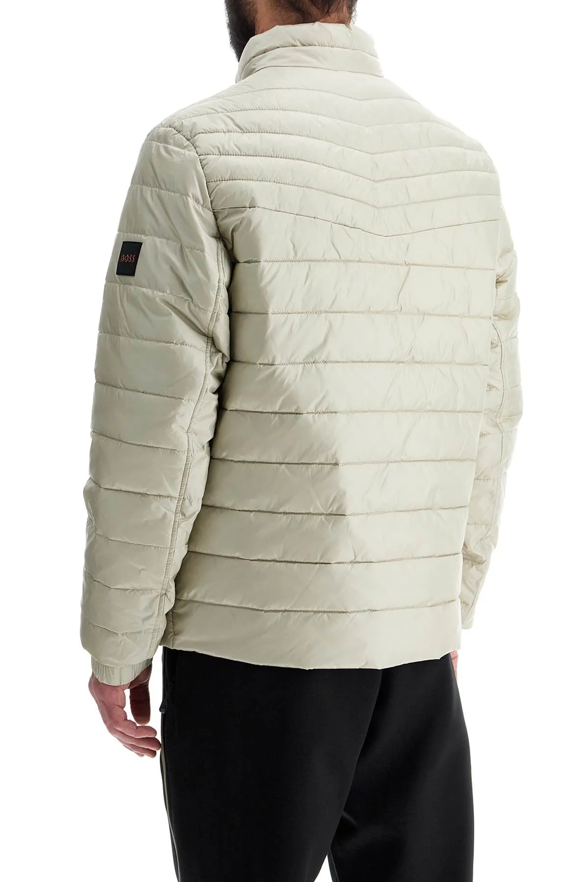 light beige quilted jacket with zip 50505262 LIGHT BEIGE