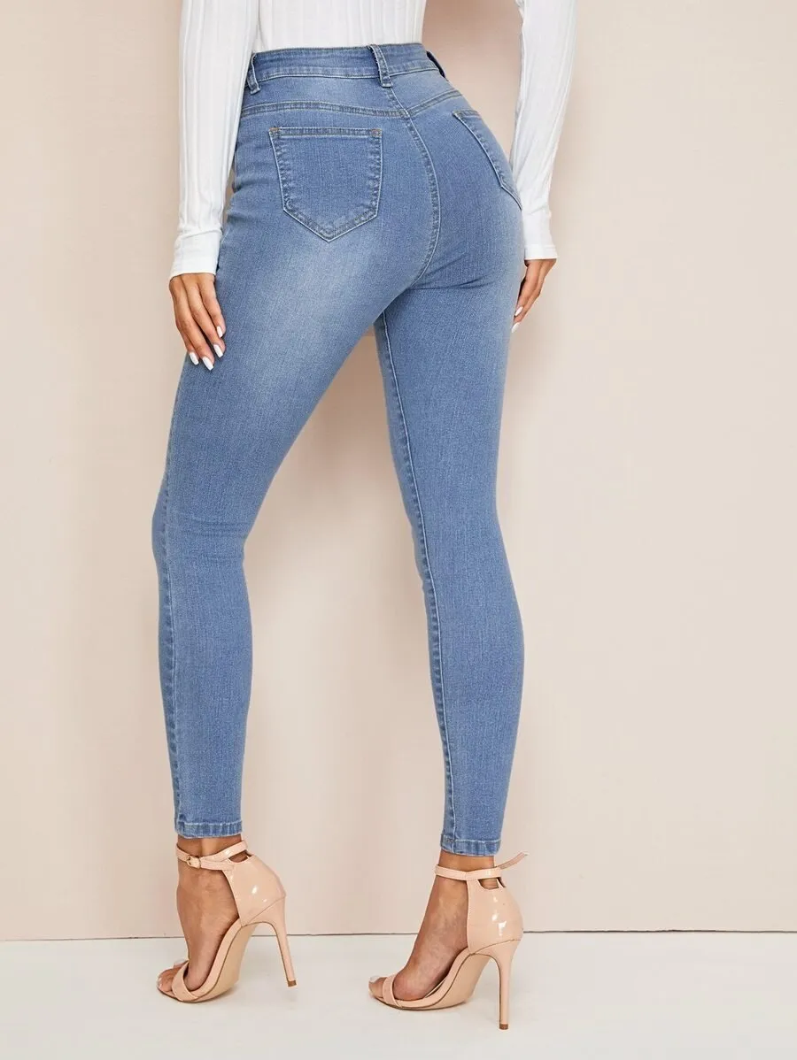 Light Wash Skinny Jeans