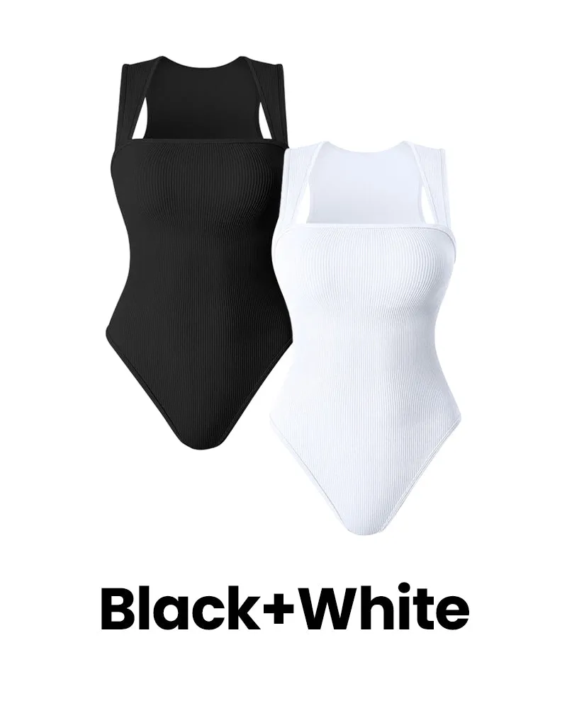 LilyLove® Sleeveless Tummy Control Tank Tops Bodysuits (2 Pieces)