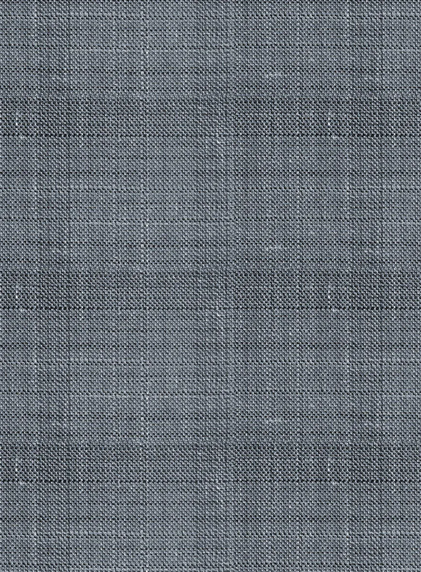 London Loom Blue Bruna Wool Silk Linen Suit