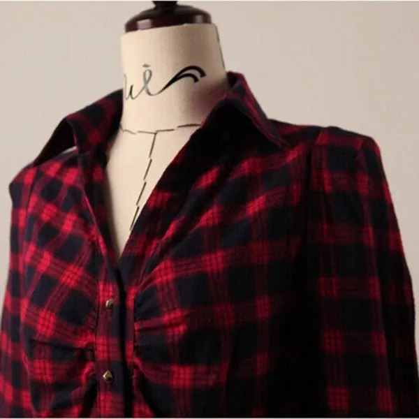 Long Sleeved Turn-Down Collar Dress