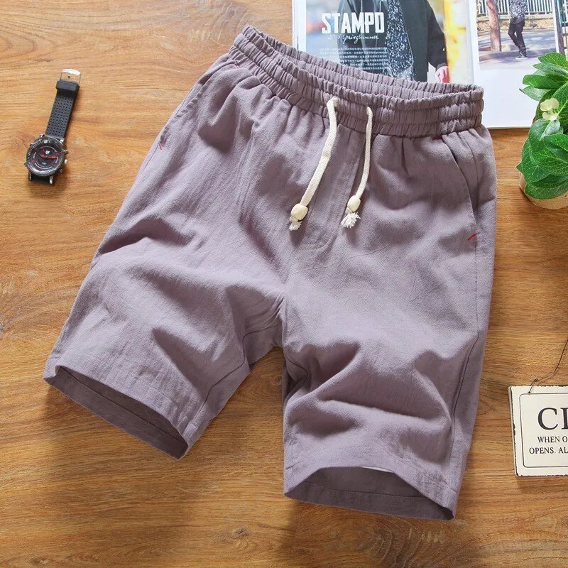 Men's Summer Breathable Linen Shorts | Plus Size
