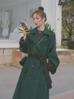 Mid-Length British Style Chic Loose Women's Trench Coat