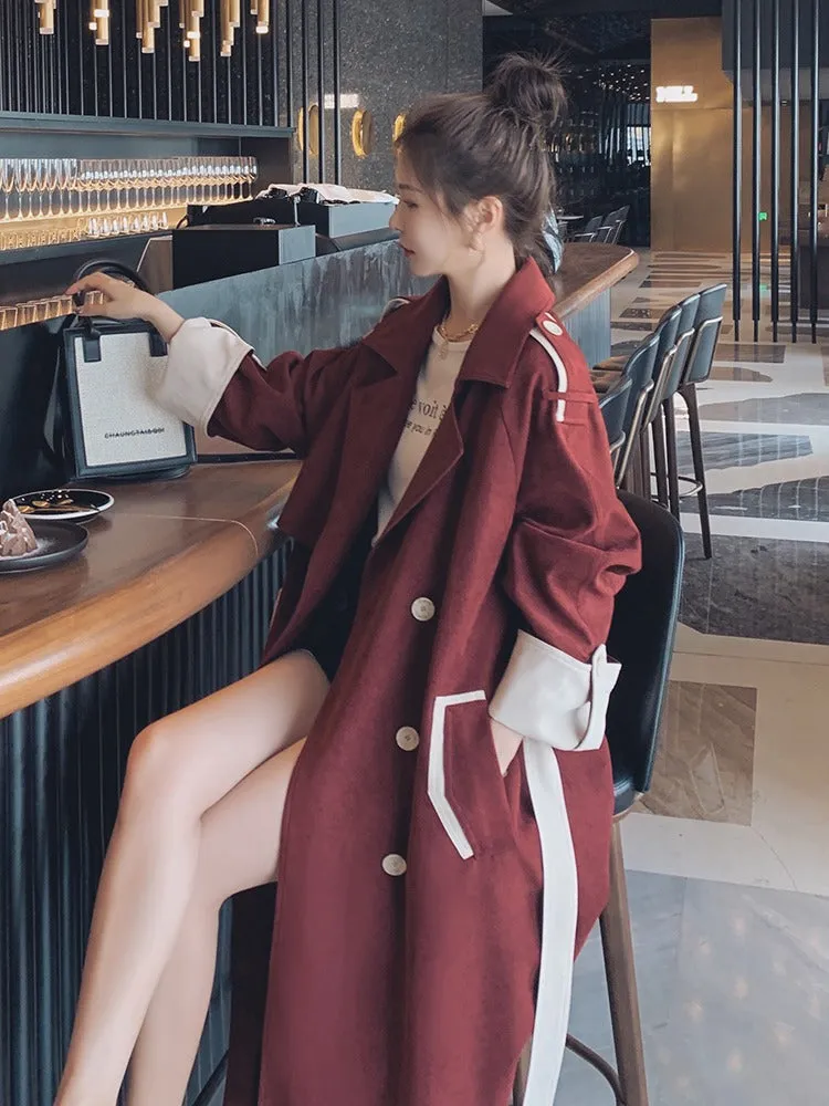 Mid-Length British Style Chic Loose Women's Trench Coat