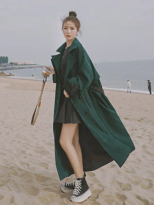 Mid-Length British Style Chic Loose Women's Trench Coat