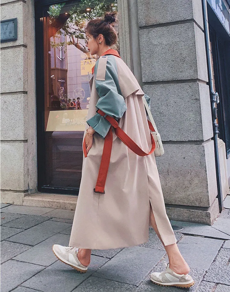 Mid-Length Windbreaker British Style Women's Jacket
