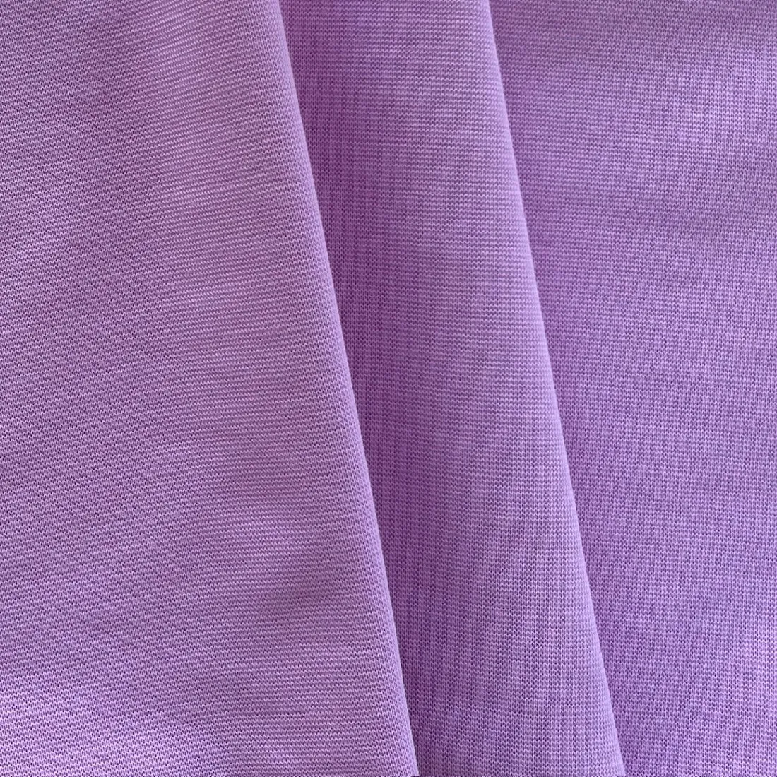 Mid-Weight Opal Purple Cotton Ponte Double Knit (Made in Italy)
