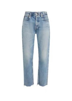 Moussy Mabel Wide Straight in Blue