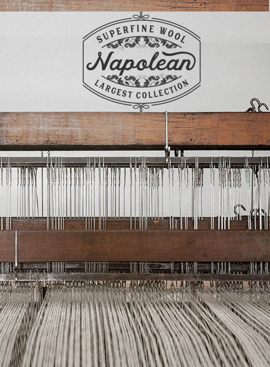 Napolean Como Bar Brown Wool Suit