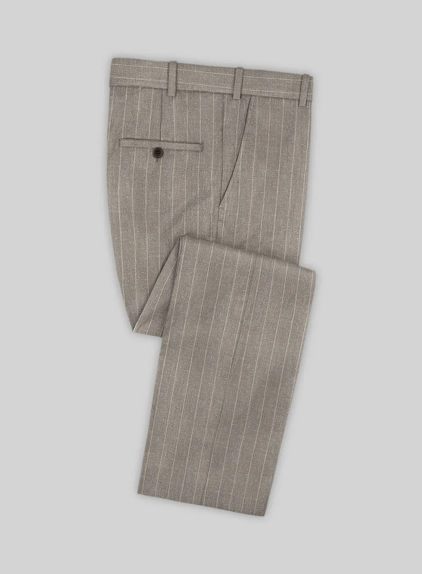 Napolean Como Bar Brown Wool Suit