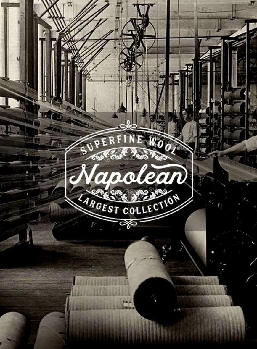Napolean Como Bar Brown Wool Suit