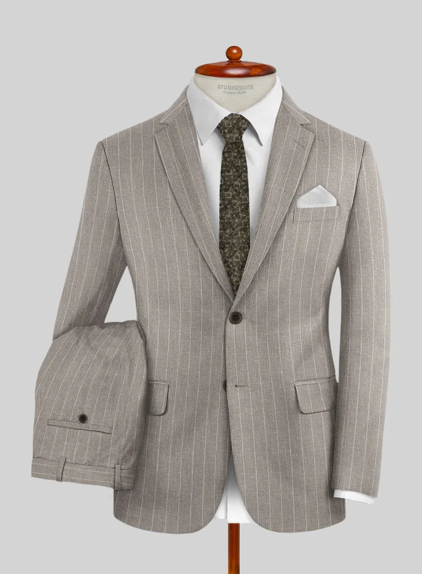 Napolean Como Bar Brown Wool Suit