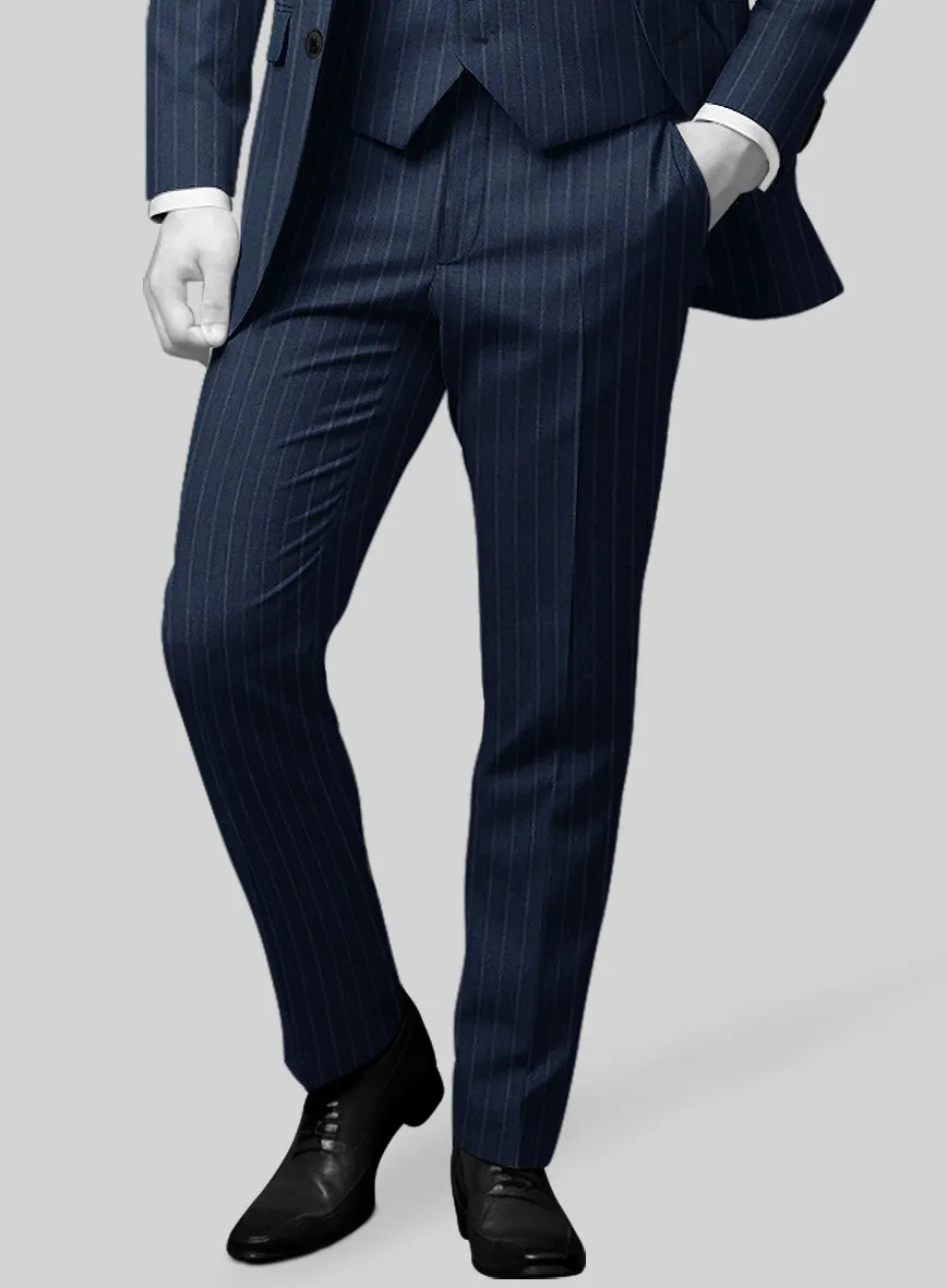 Napolean Genova Stripe Blue Wool Suit