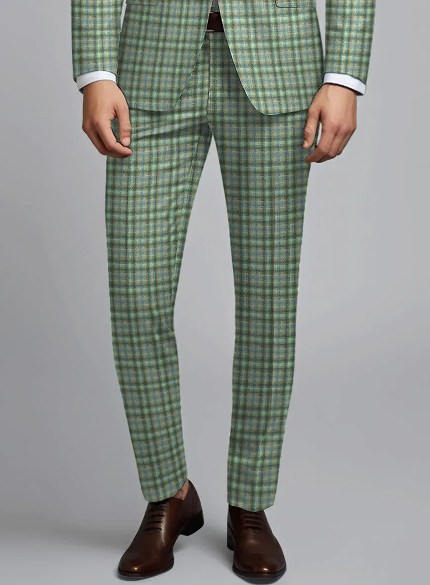 Noble Mariana Green Wool Silk Linen Suit