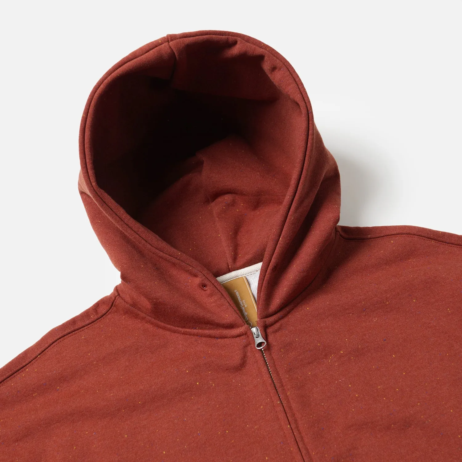 OG BOCACI HEAVYWEIGHT HOOD ZIPUP PARKA - BRICK