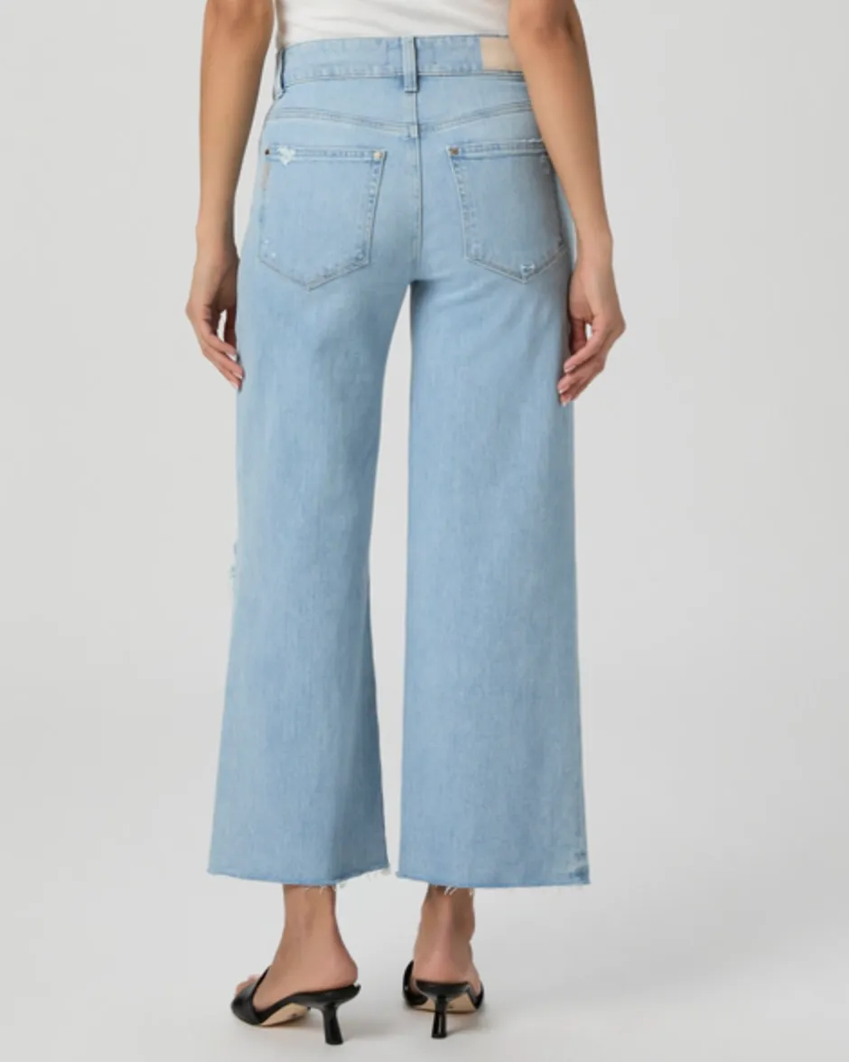 Paige Sasha Ankle Wide Leg in Maeve Destructed