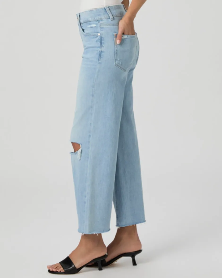 Paige Sasha Ankle Wide Leg in Maeve Destructed