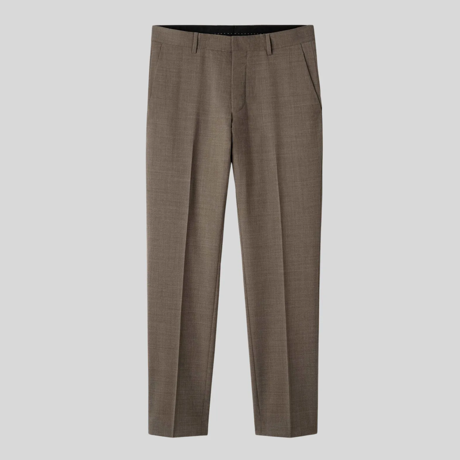 Plain Weave Wool Blend Suit - Olive