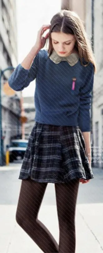 Plus Size Doll Collar Long Sleeve Knit Joker Loose Sweater