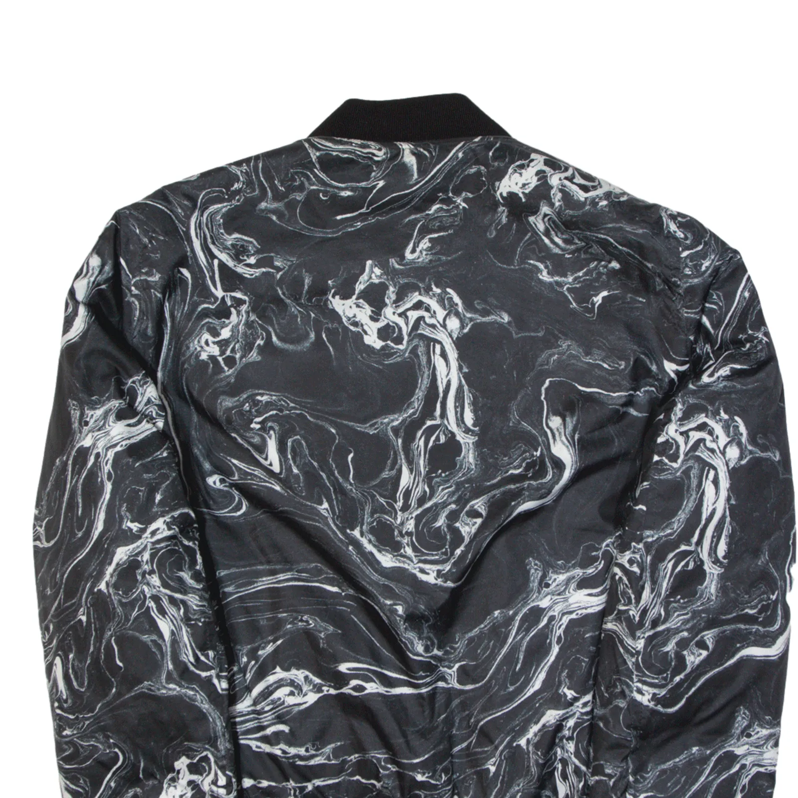 SANDRO Marble Quilted Reversible Insulated Bomber Jacket Black Womens S