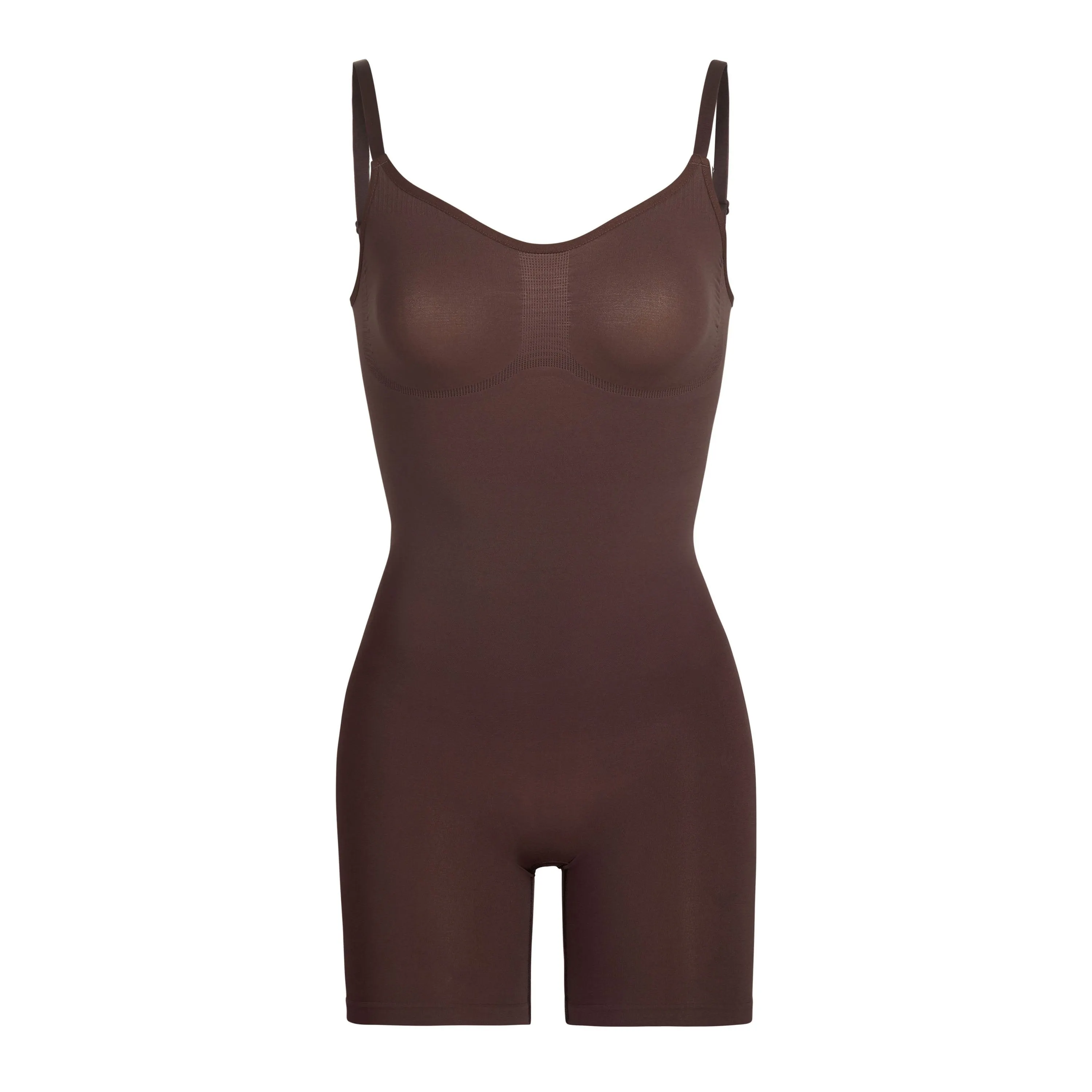 SCULPTING BODYSUIT MID THIGH | COCOA