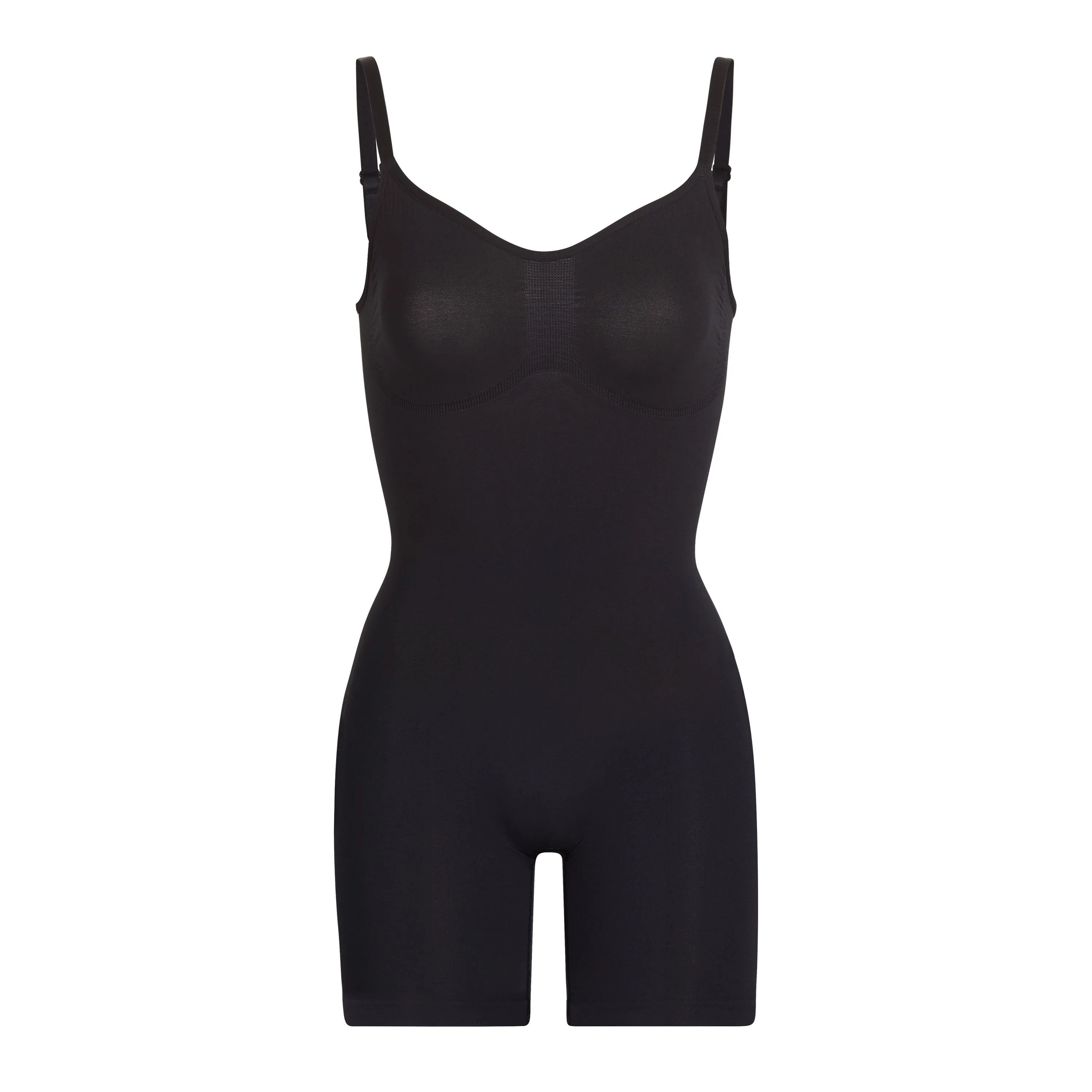 SCULPTING BODYSUIT MID THIGH | ONYX