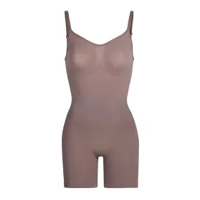 SCULPTING BODYSUIT MID THIGH | UMBER