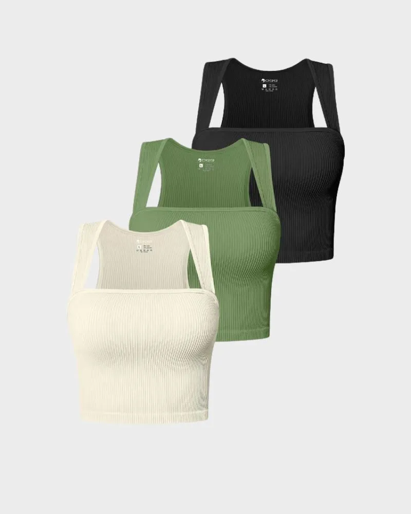 Shesways® Basic Knit Crop Tank Tops