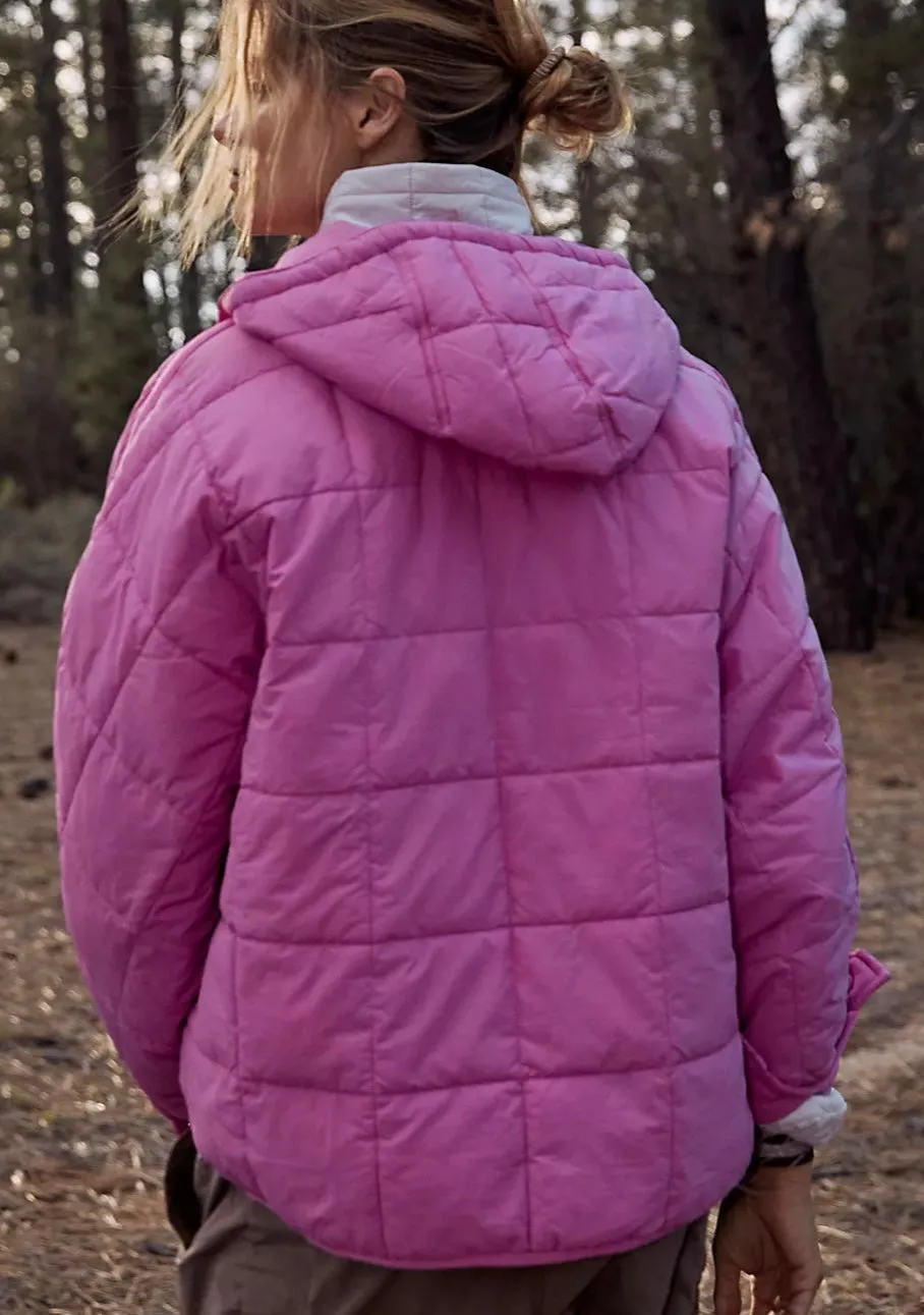 Solid Cotton Hooded Pippa Packable Puffer Jacket