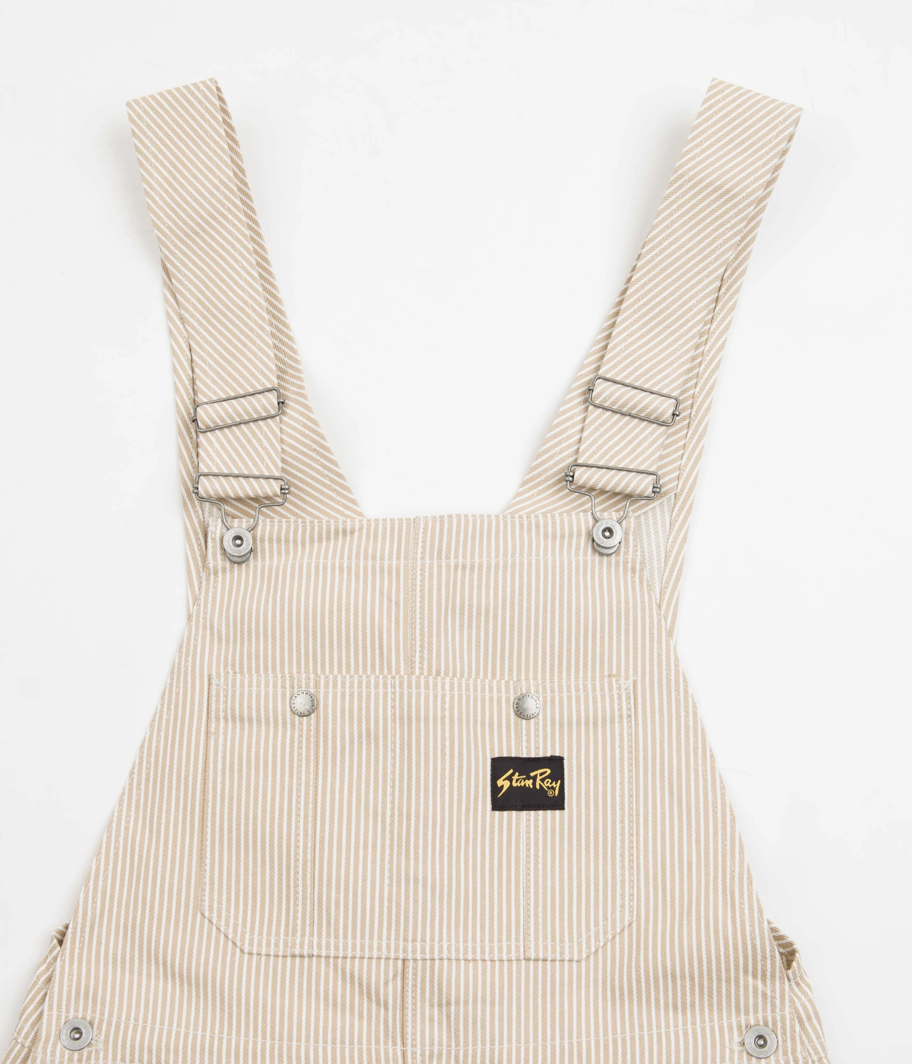 Stan Ray Earls Bib Overalls - Khaki Hickory