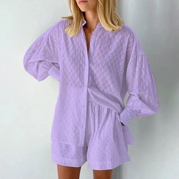Sylis | Casual Breathable Blouse and Short Set