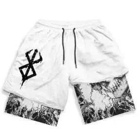 Trendy Anime High-Waisted Breathable Active Shorts