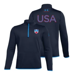 Under Armour Youth Navy Armour Fleece 1/2 Zip