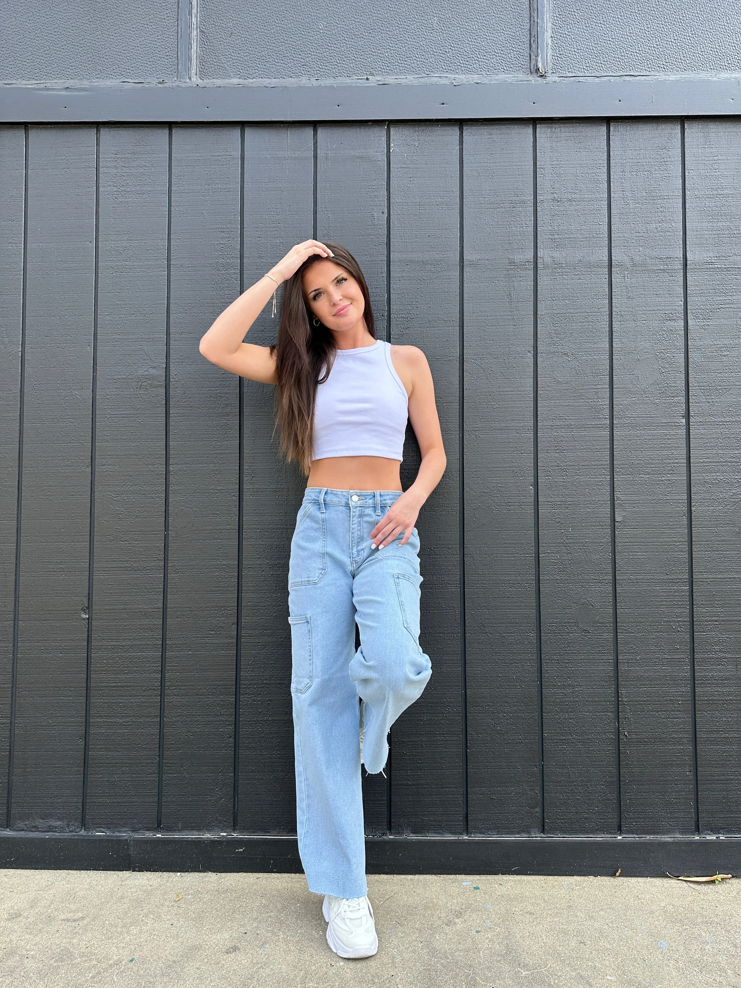 Utility Straight Jeans Lt. Wash