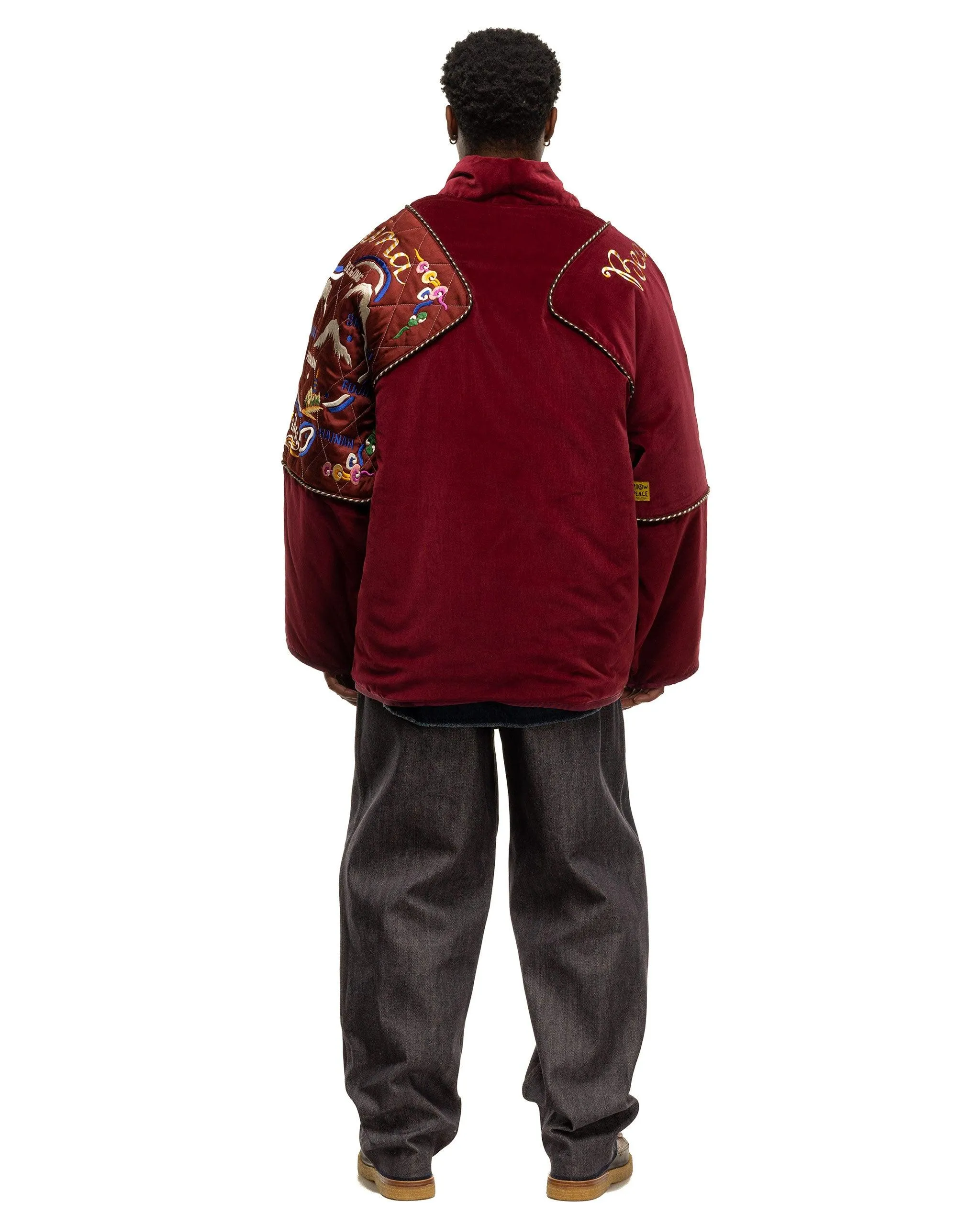 Velveteen KESA SHAM BOMBER JKT (Beautiful CHINA) Burgundy