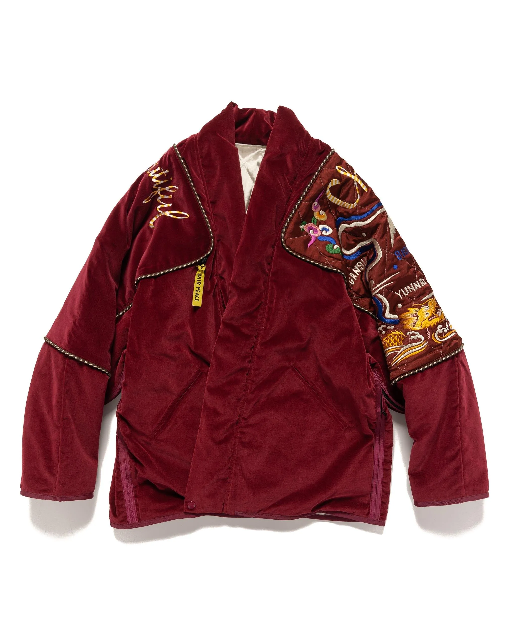 Velveteen KESA SHAM BOMBER JKT (Beautiful CHINA) Burgundy