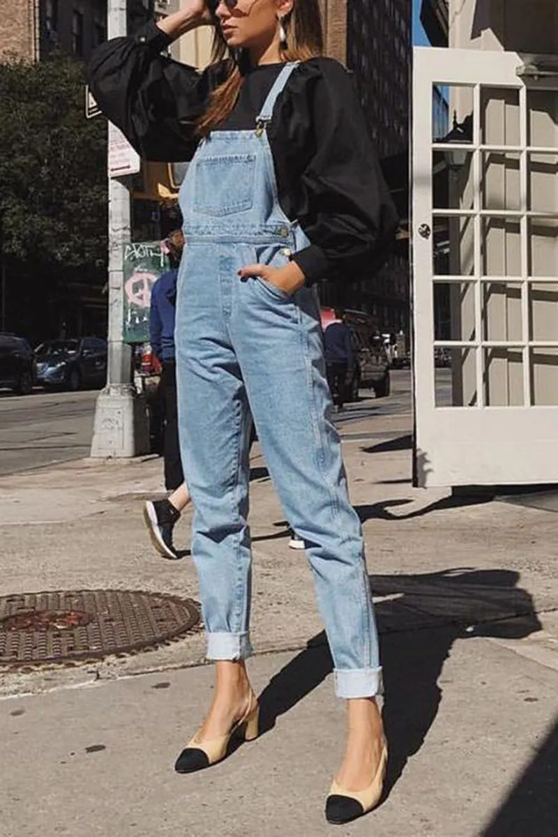 Wardrobe Basics Ripped Denim Romper Shorts Jean overalls