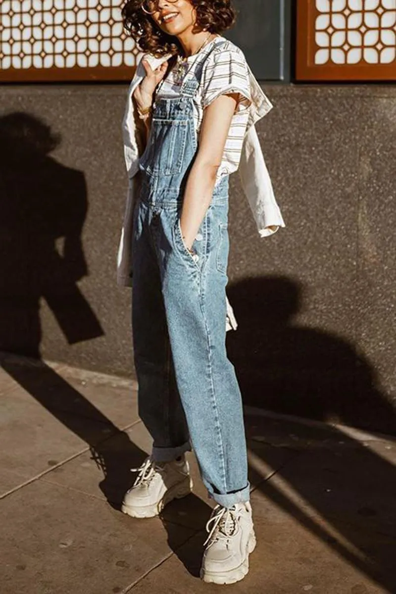 Wardrobe Basics Ripped Denim Romper Shorts Jean overalls