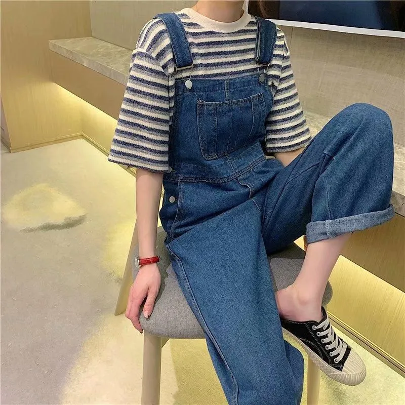 Wardrobe Basics Ripped Denim Romper Shorts Jean overalls