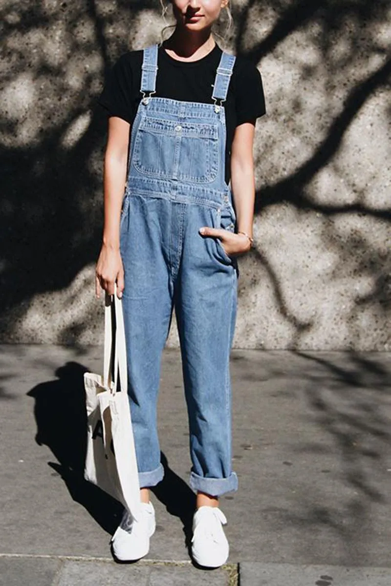 Wardrobe Basics Ripped Denim Romper Shorts Jean overalls