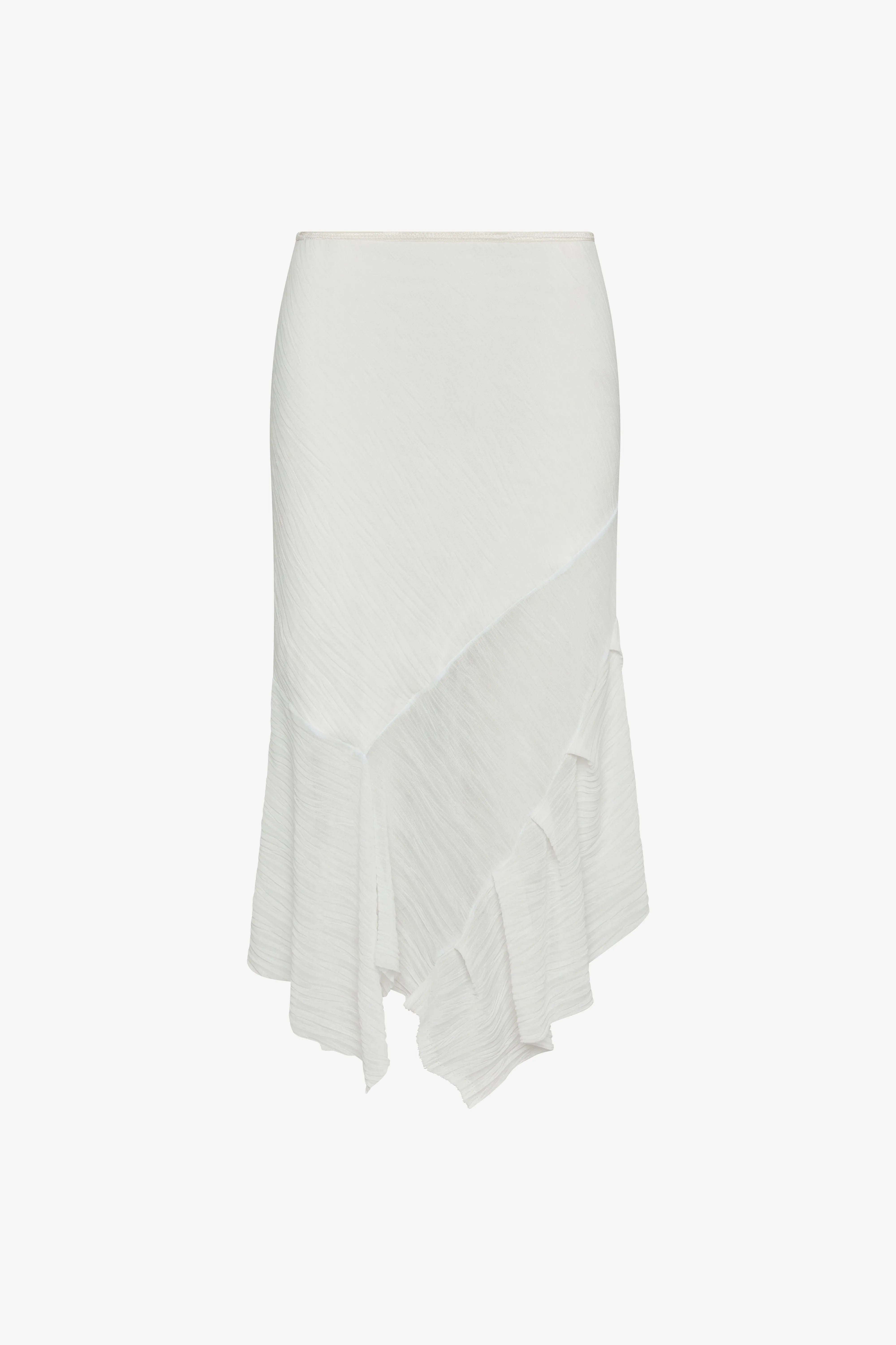 White Crinkle Skirt