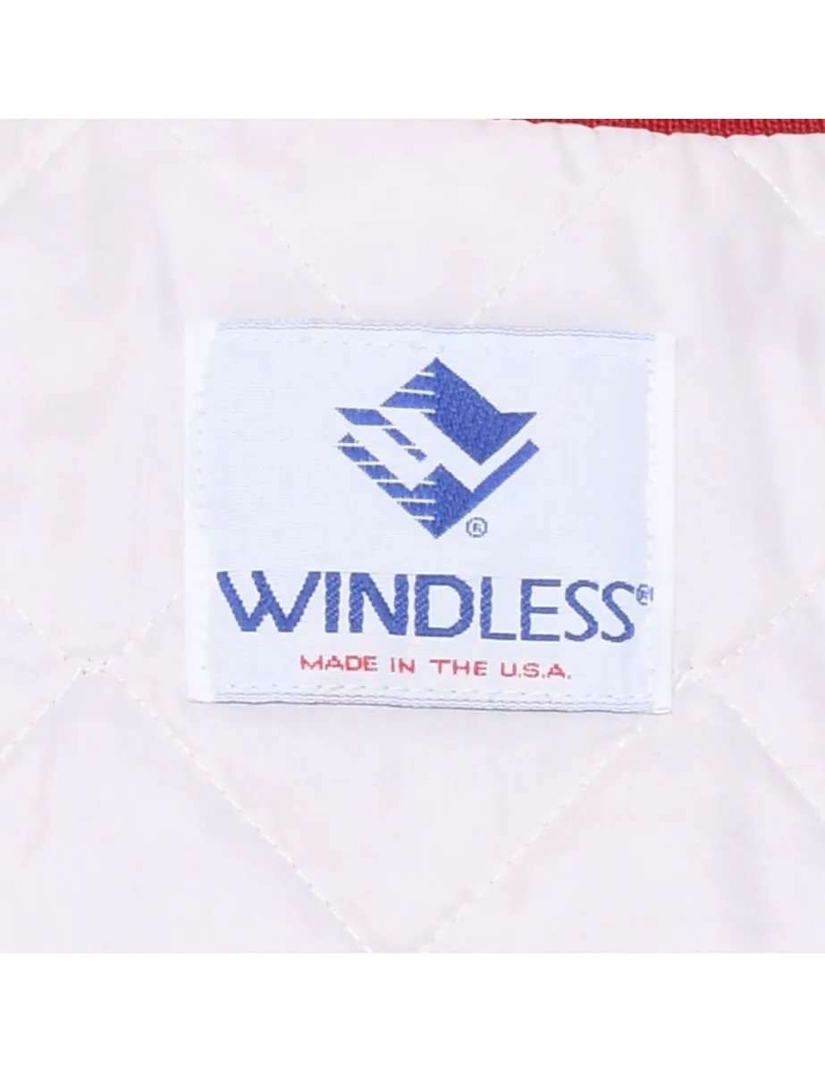 Windless Red Shiny Bomber Jacket - S