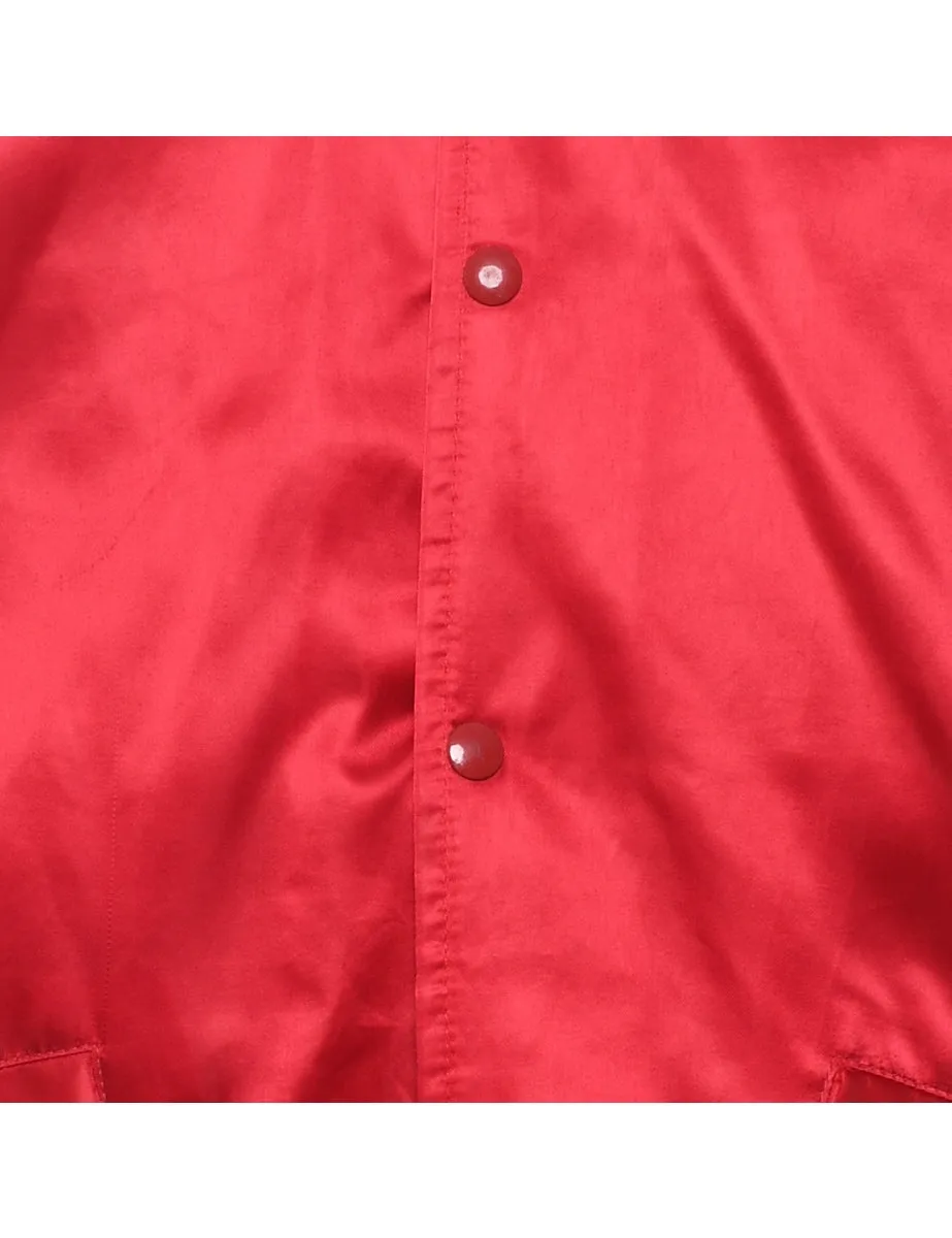 Windless Red Shiny Bomber Jacket - S