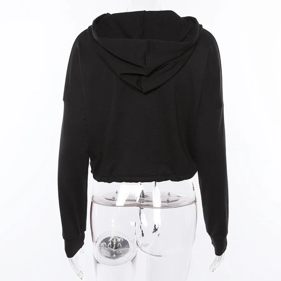 Women's Autumn/Winter Zippered Hooded Loose Sweatshirt