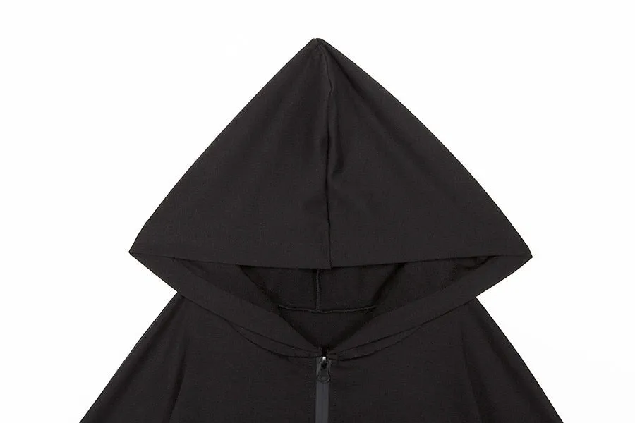 Women's Autumn/Winter Zippered Hooded Loose Sweatshirt