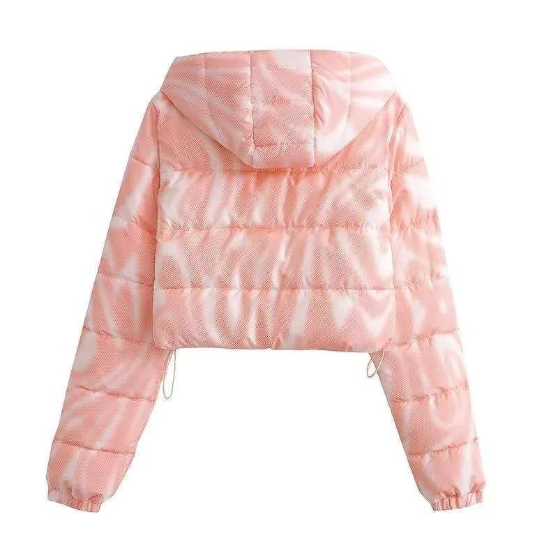 Women's Printed Hooded Down Jacket