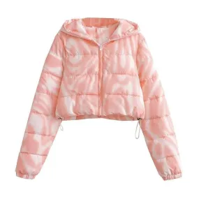 Women's Printed Hooded Down Jacket