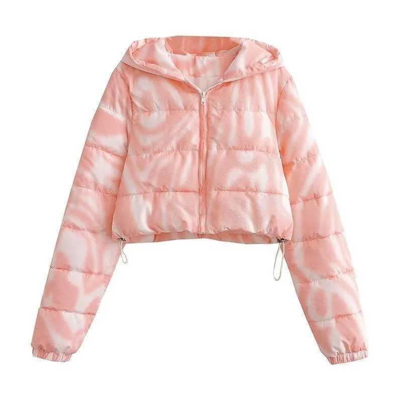Women's Printed Hooded Down Jacket