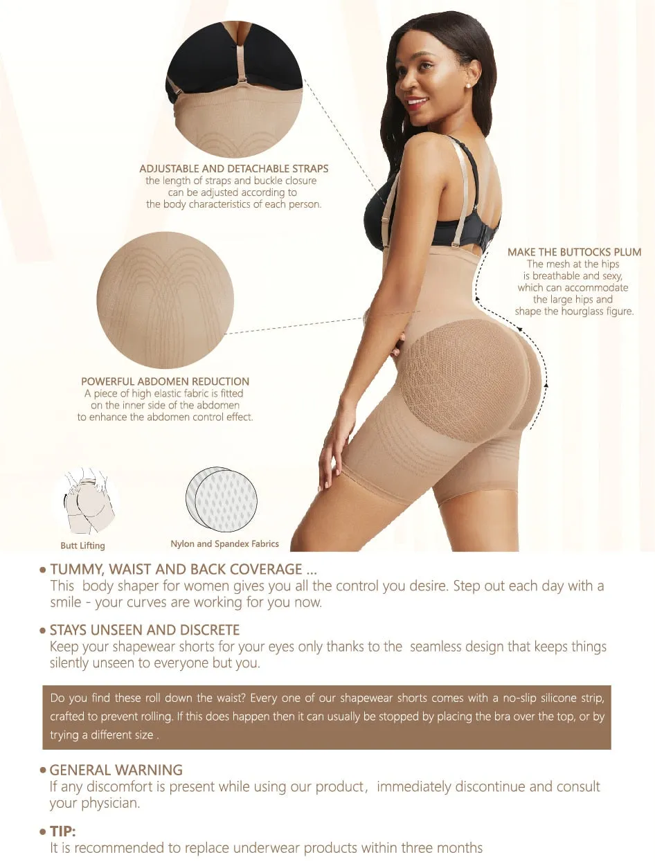 Women's  Slimming Full Body Shaper Rear Lifter Tummy Control Pants Seamless Women Underwear Bodysuits