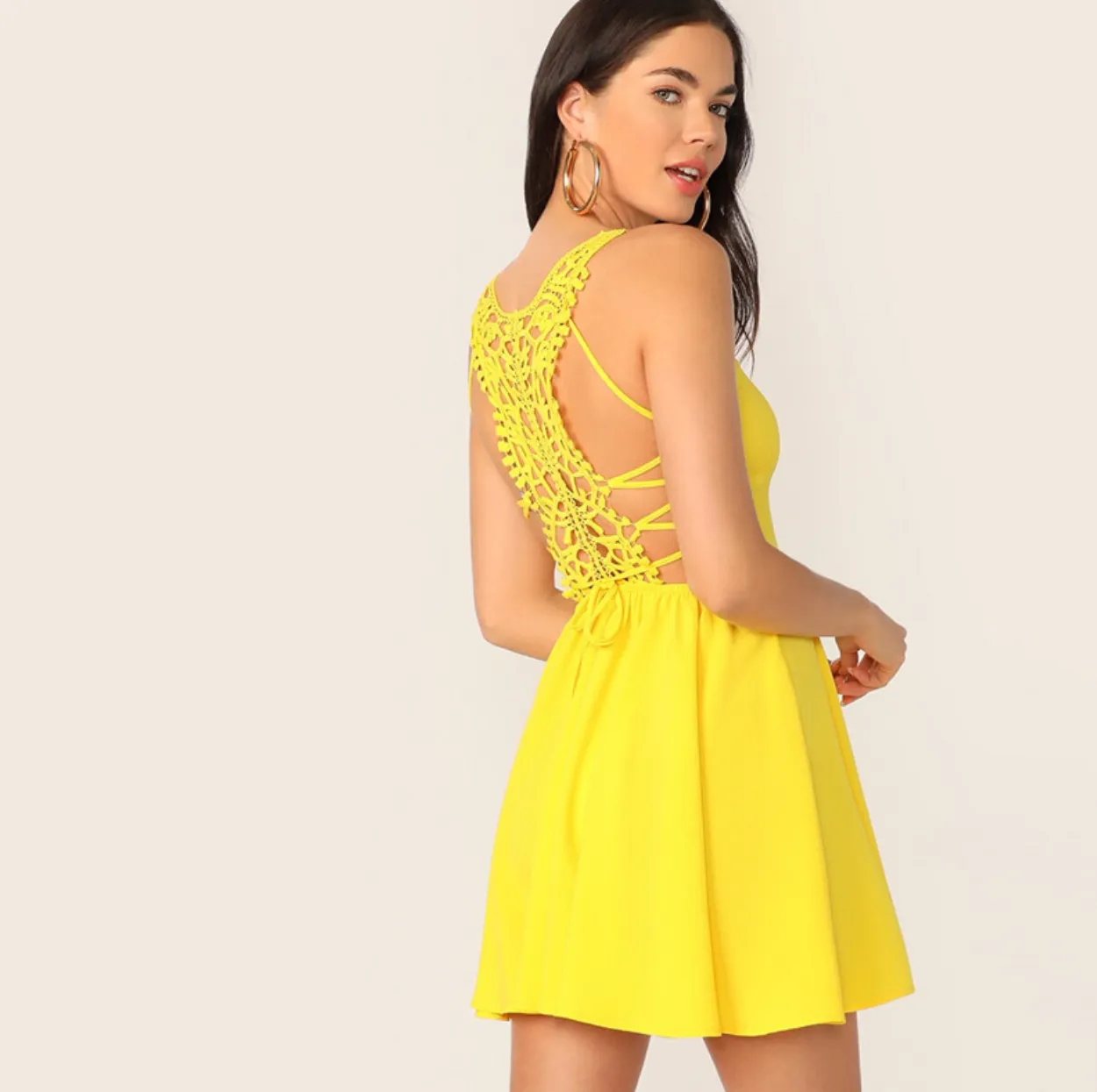 Women's Summer Lace Sleeveless A-Line Dress
